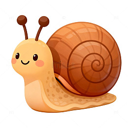卡通蜗牛插画素材