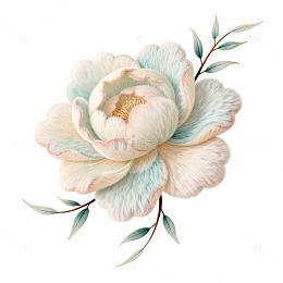 淡雅花卉插画设计素材