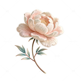 刺绣风格花朵设计元素
