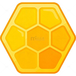 卡通蜂蜜蜂巢图案设计元素