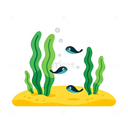 卡通海底世界插画