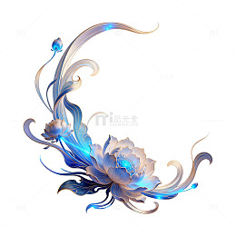 梦幻花卉艺术插画