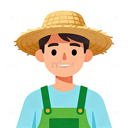 卡通农民形象矢量插画素材
