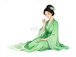 古风美女插画素材