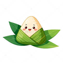 卡通粽子节日庆祝插画设计素材