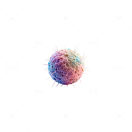 细胞结构三维模型渲染图