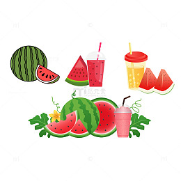 夏日西瓜果汁水果