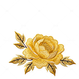 金色刺绣花朵图案