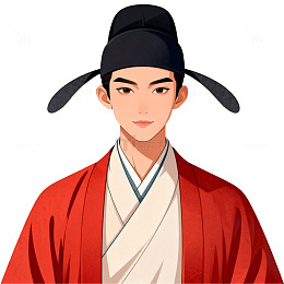古风男子插画设计素材