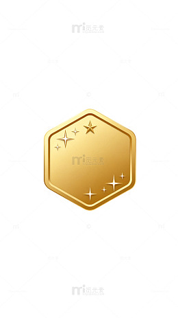 金色徽章图标设计素材
