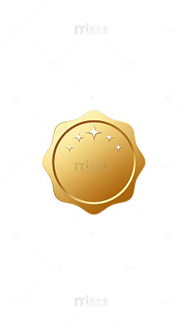 金色徽章图案设计元素