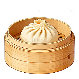 小笼包插画设计素材