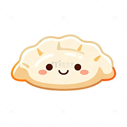 卡通可爱饺子插画设计素材