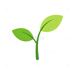 简约风格嫩芽图标设计元素