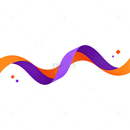 抽象波浪线条设计素材