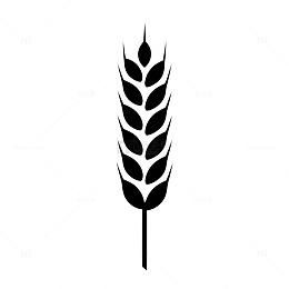 简约麦穗图标矢量素材