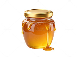 透明玻璃罐蜂蜜食品包装设计素材