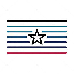 简约风格美国国旗图案矢量图