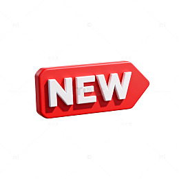 红色NEW标识图片设计元素