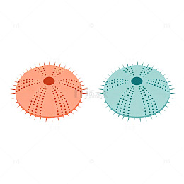 卡通病毒颗粒矢量插画