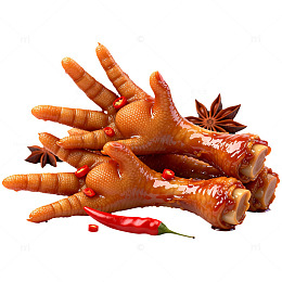 卤味鸡爪美食