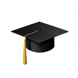 黑色学士帽毕业典礼装饰元素