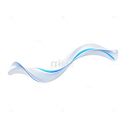 透明波浪线条设计元素