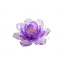 梦幻紫色花朵插画设计素材