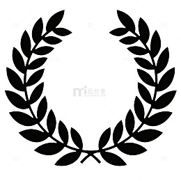 简约月桂花环图案