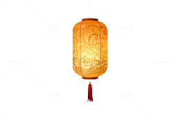 传统中国风灯笼插画