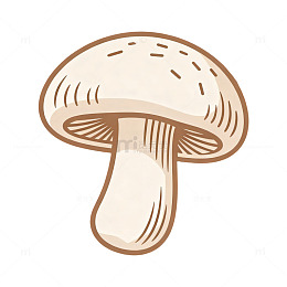卡通蘑菇插画素材