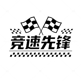 黑白风格竞速标志设计