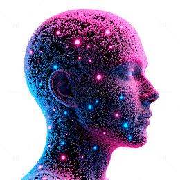科技感人体星光头像设计素材
