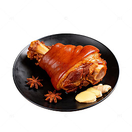 美食风格红烧猪肉摆盘设计素材