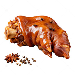 卤猪蹄美食特写片