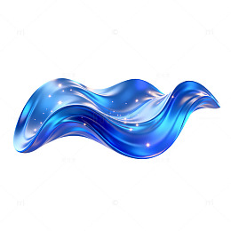 蓝波流动艺术图案