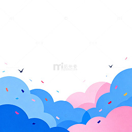 梦幻云彩飞鸟背景设计