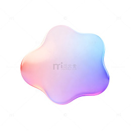 渐变色彩液态形状设计元素