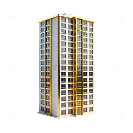 现代建筑模型三维渲染