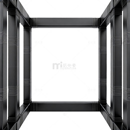 黑白色调科技感通道设计图