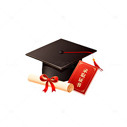 毕业典礼学士帽毕业证书
