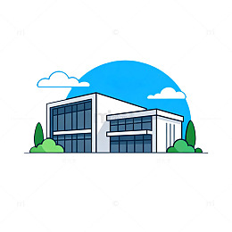 现代建筑插画矢量图素材