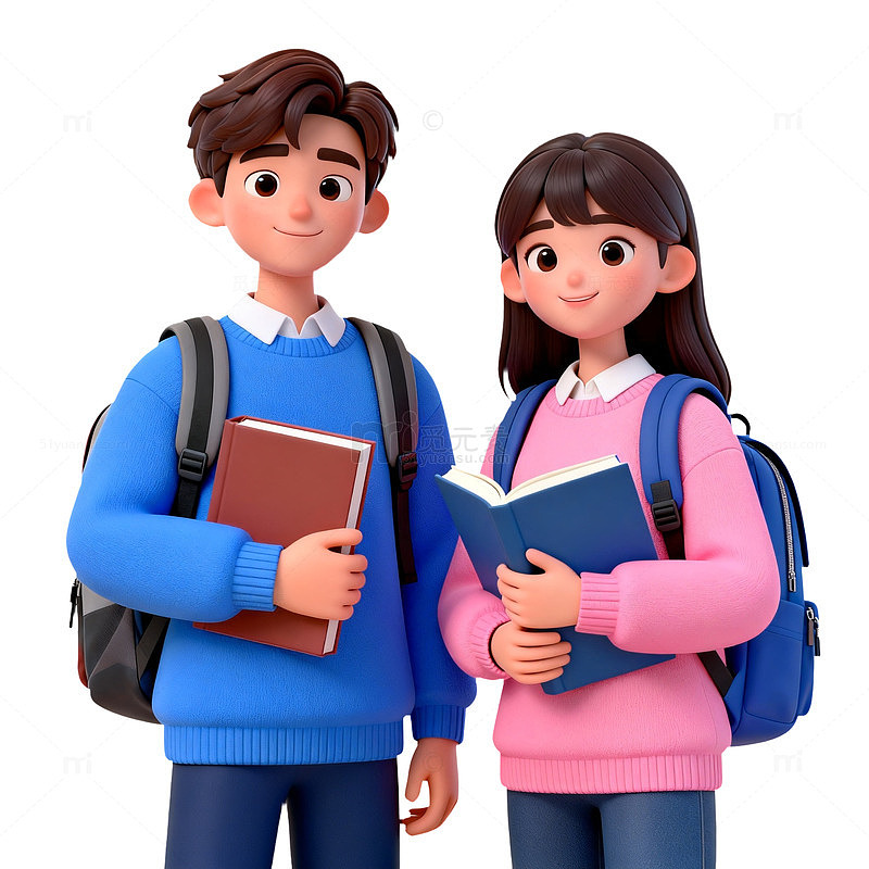 3D学生校园学习场景