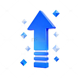 蓝色向上箭头科技感设计元素
