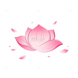 粉色莲花图标设计元素
