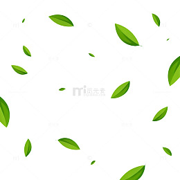 绿叶飘落自然清新矢量素材