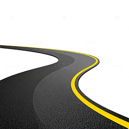 弯曲公路矢量图