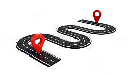 蜿蜒道路定位图