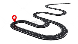 蜿蜒公路地图定位图标