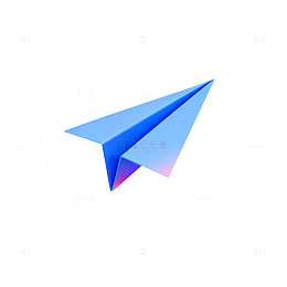 蓝纸飞机图标设计元素